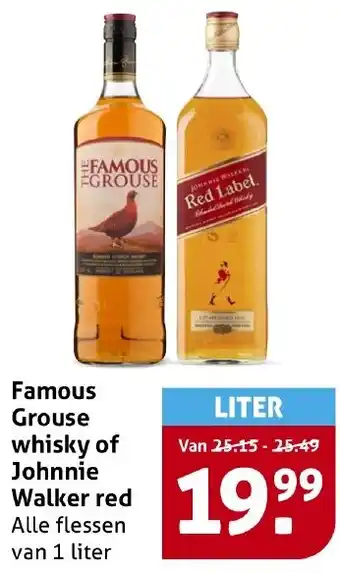 Hoogvliet Famous Grouse whisky of Johnnie Walker red aanbieding