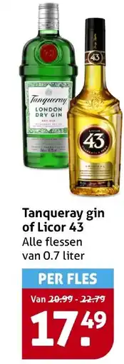 Hoogvliet Tanqueray gin of Licor 43 aanbieding