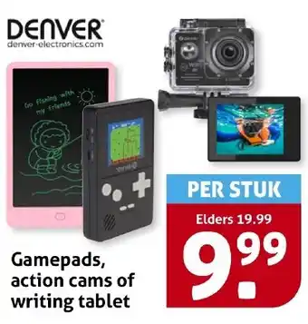 Hoogvliet Gamepads, action cams of writing tablet aanbieding