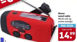 Hoogvliet Nexxt nood radio Werkt ook op zonne energie aanbieding