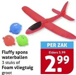 Hoogvliet Fluffy spons waterballen Foam vliegtuig aanbieding