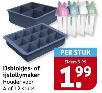 Hoogvliet IJsblokjes- of ijslollymaker aanbieding