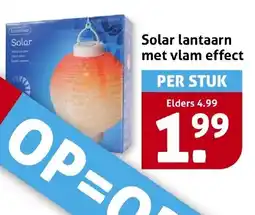 Hoogvliet Solar lantaarn met vlam effect aanbieding