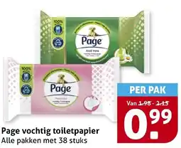 Hoogvliet Page vochtig toiletpapier aanbieding