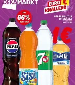 Dekamarkt Pepsi, sisi, 7up of rivella aanbieding