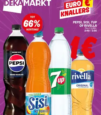 Dekamarkt Pepsi, sisi, 7up of rivella aanbieding