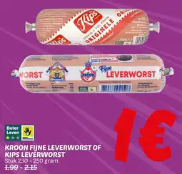 Dekamarkt Kroon fijne leverworst of kips leverworst aanbieding