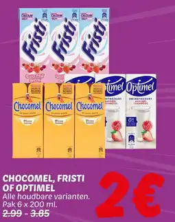Dekamarkt Chocomel, fristi of optimel aanbieding