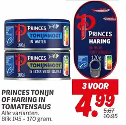 Dekamarkt Princes Tonijn of haring in Tomatensaus aanbieding