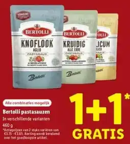 Lidl Bertolli pastasauzen aanbieding