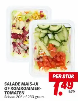 Dekamarkt Salade mais ui of komkommer tomaten aanbieding