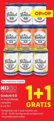 Lidl Grolsch 0.0 aanbieding