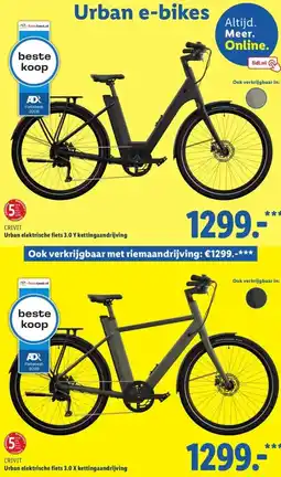 Lidl Urban elektrische fiets 3.0 Y kettingaandrijving aanbieding