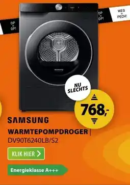 Expert Samsung DV90T6240LB/S2 Zwart aanbieding
