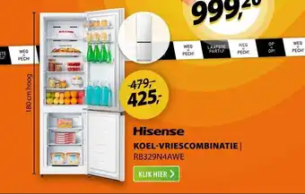 Expert Hisense RB329N4AWE aanbieding
