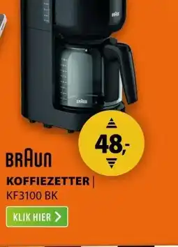 Expert Braun KF3100 BK PurEase Zwart/grijs aanbieding