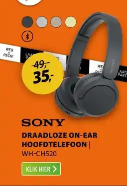 Expert Sony WH-CH520 Zwart aanbieding