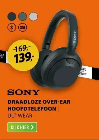 Expert Sony ULT WEAR Zwart aanbieding