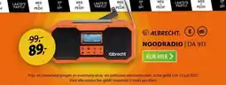 Expert Albrecht DA 911 Noodradio Oranje aanbieding
