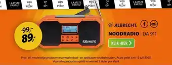 Expert Albrecht DA 911 Noodradio Oranje aanbieding