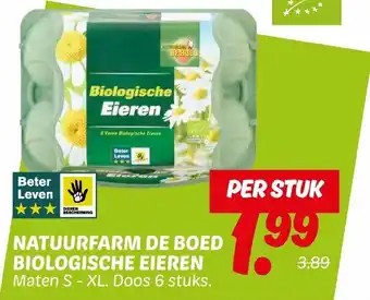 Dekamarkt Natuurfarm de boed biologische eieren aanbieding