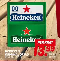 Dekamarkt Heineken original of 0.0 aanbieding