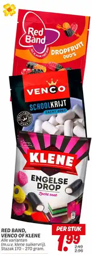Dekamarkt Red band, venco of klene aanbieding