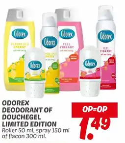 Dekamarkt Odorex deodorant of douchegel limited edition aanbieding