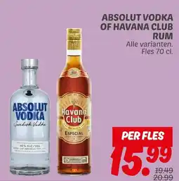 Dekamarkt Absolut vodka of havana club rum aanbieding
