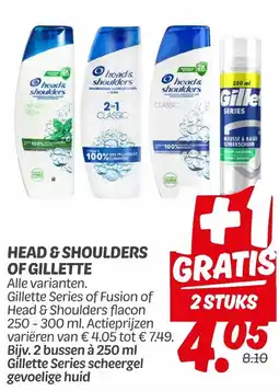 Dekamarkt Head & Shoulders of Gillette aanbieding