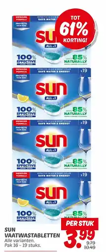 Dekamarkt Sun vaatwastabletten aanbieding