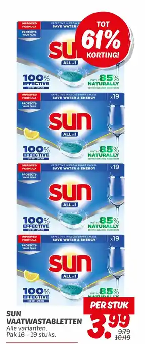 Dekamarkt Sun vaatwastabletten aanbieding