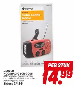 Dekamarkt Denver noodradio SCR-2005 aanbieding