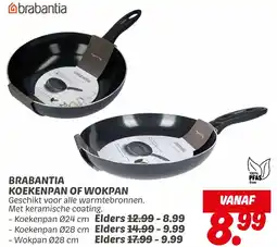 Dekamarkt Brabantia koekenpan of wokpan aanbieding