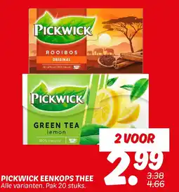 Dekamarkt Pickwick eenkops thee aanbieding