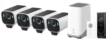Coolblue EufyCam S3 Pro 4-Pack + Video Doorbell E340 + Chime aanbieding
