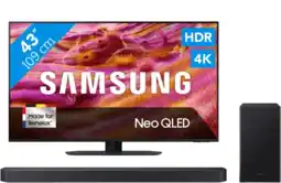 Coolblue Samsung 43 Neo QLED QN90F 4K (2025) + Samsung HW-B750F (2025) aanbieding