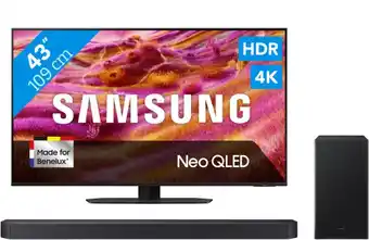 Coolblue Samsung 43 Neo QLED QN90F 4K (2025) + Samsung HW-B750F (2025) aanbieding