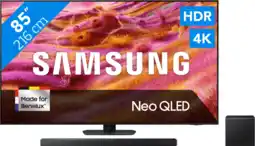 Coolblue Samsung 85 Neo QLED QN90F 4K (2025) + Samsung HW-QS700F (2025) aanbieding