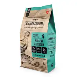 Zooplus Dubbelpak: 2x5kg Wiejska Zagroda Kitten Kip met zalm droogvoer voor katten aanbieding