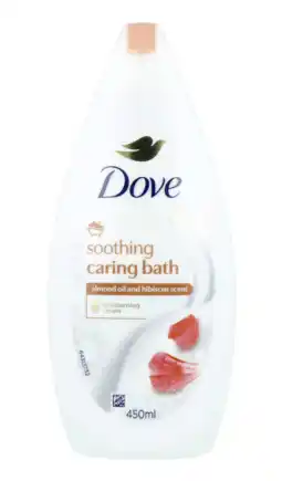 De Online Drogist Dove Caring Bath Almond Badschuim 450ML aanbieding