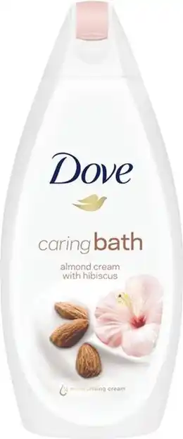 De Online Drogist Dove Caring Bath Almond Badschuim 450ML aanbieding