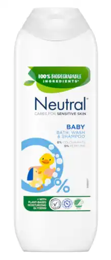 De Online Drogist Neutral Baby Bath Wash & Shampoo 0% 250ML aanbieding