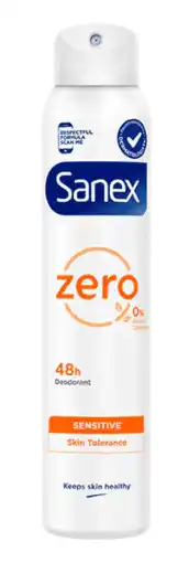 De Online Drogist Sanex Zero 0% Sensitive Deodorant Spray 200ML aanbieding