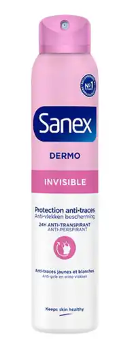 De Online Drogist Sanex Dermo Invisible Anti-Transpirant Spray 200ML aanbieding