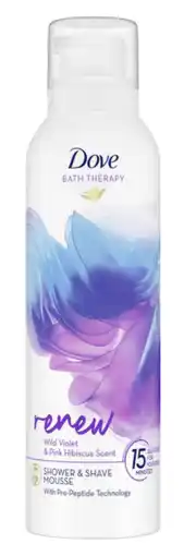 De Online Drogist Dove Wild Violet & Pink Hibiscus Shower & Shave Mousse 200ML aanbieding