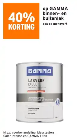 GAMMA Op gamma binnen en buitenlak aanbieding