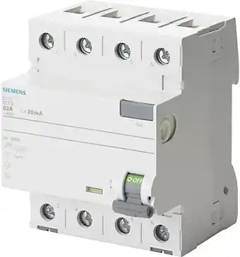 Amazon SIEMENS - Siemens 5SV33446 FI-veiligheidsschakelaar 3P+N TypA 30mA 40A 400V aanbieding