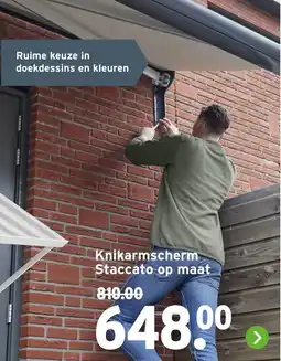 GAMMA Knikarmscherm Staccato op maat aanbieding