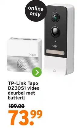 GAMMA TP-Link Tapo D230S1 video deurbel met batterij aanbieding